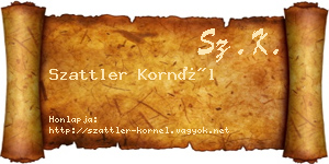 Szattler Kornél névjegykártya